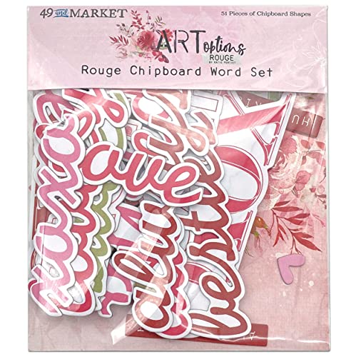 ARToptions Rouge Chipboard Word Set