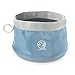 Embark Pioneer Dog Water Bowl, Collapsible and Portable: Easy to Travel with Large Drinking Capacity (Teal Blue)