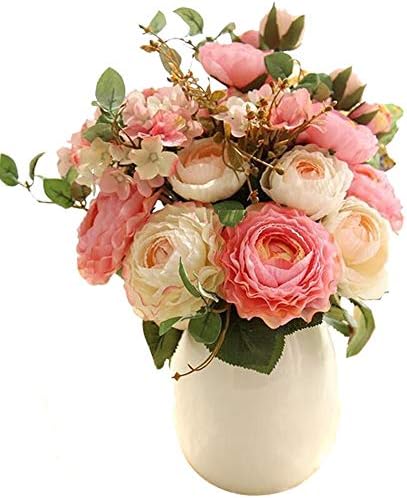 今季も再入荷 造花 ホームガーデンパーティー結婚式の装飾のための10個入り人工シルクのバラフェイクリアルタイムタッチの花フェイクブライダルブーケ 色 サイズ 38cm ピンク