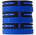 Inkstone (12-pack) Blue Awareness Ribbon Silicone Wristbands - Wholesale Bulk Pack of 1 Dozen Bracelets in Unisex Adult Size…
