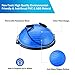 TECHMOO 23 Inch Half Balance Ball Ball Balance Trainer Exercise Ball Resistance Bands Training Equipment Trainer Balance Boards Superior Balance Balls Pebble Textured Surface for Strength Exercise