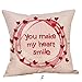 Tuscom Printing Love Flax Pillow Case Gift for Valentine's Day,Sofa Bed Home Decor Pillow Case Cushion Cover,18x18
