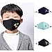 Cute Kids Black Masks Animal Cotton Mask Children's PM2.5 Guaze Mask Dustproof Face Mask with N95 Filters Respirator for Outdoor 3Pcs (style1)