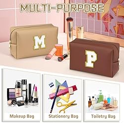 TOPEAST Initial Makeup Bags for Women, Personalized