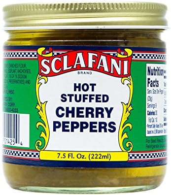 Hot Stuffed Cherry Peppers Twelve Jars 7.5 fl oz ea.