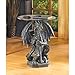 Guarding Dragon Stone Look Figural Home Accent Table