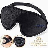 Sleep Mask for Women & Men, OriHea Upgraded 3D Contoured Eye Mask for Sleeping, Ultra Soft Breathable Sleep Eye Mask, 100% Blackout Eye Shades Blindfold for Complete Darkness