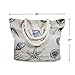 Moskus Gear Beach Bag With Inner Zipper Pocket from Tote Bag with Top Zipper and Rope Handles (M-Medium, Beige)