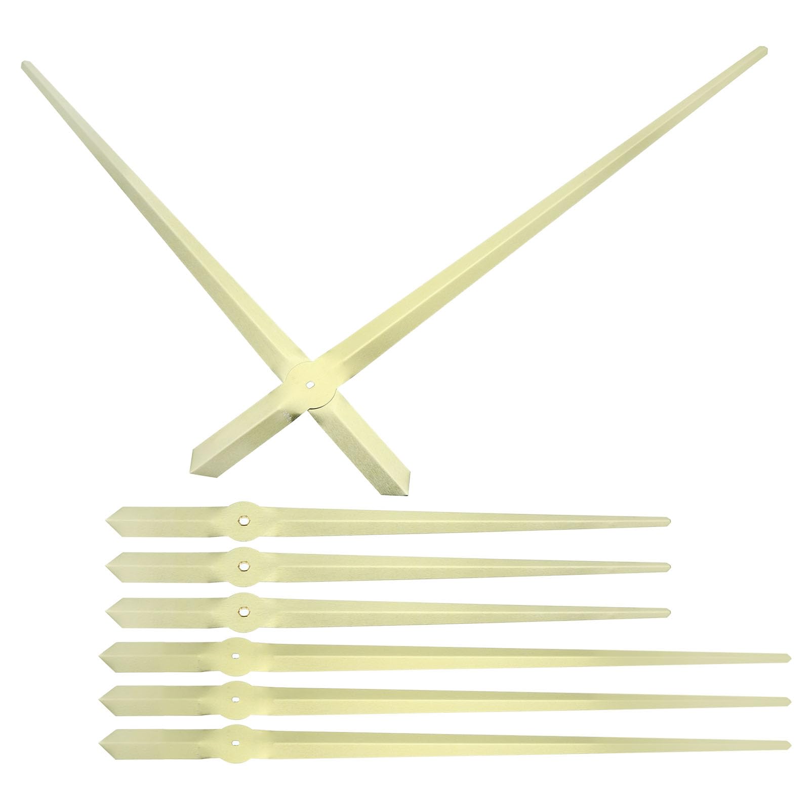 PATIKIL Replacement Clock Hands Kit, 4 Set Replacement Clock Hands Kits Clock Mechanism Movement Aluminum Wall Clock Hands Parts Replacement for Wall Clock Repair DIY, Gold