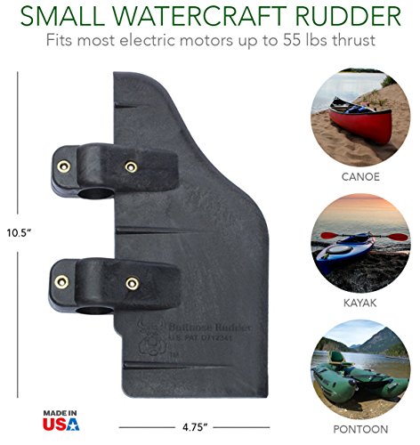 Bullnose-Rudder-Clamp-On-Rudder-Kit-for-24-55-Thrust-Trolling-Motors-Accessory-for-Pedal-Boats-Pontoons-Kayaks-or-Canoes