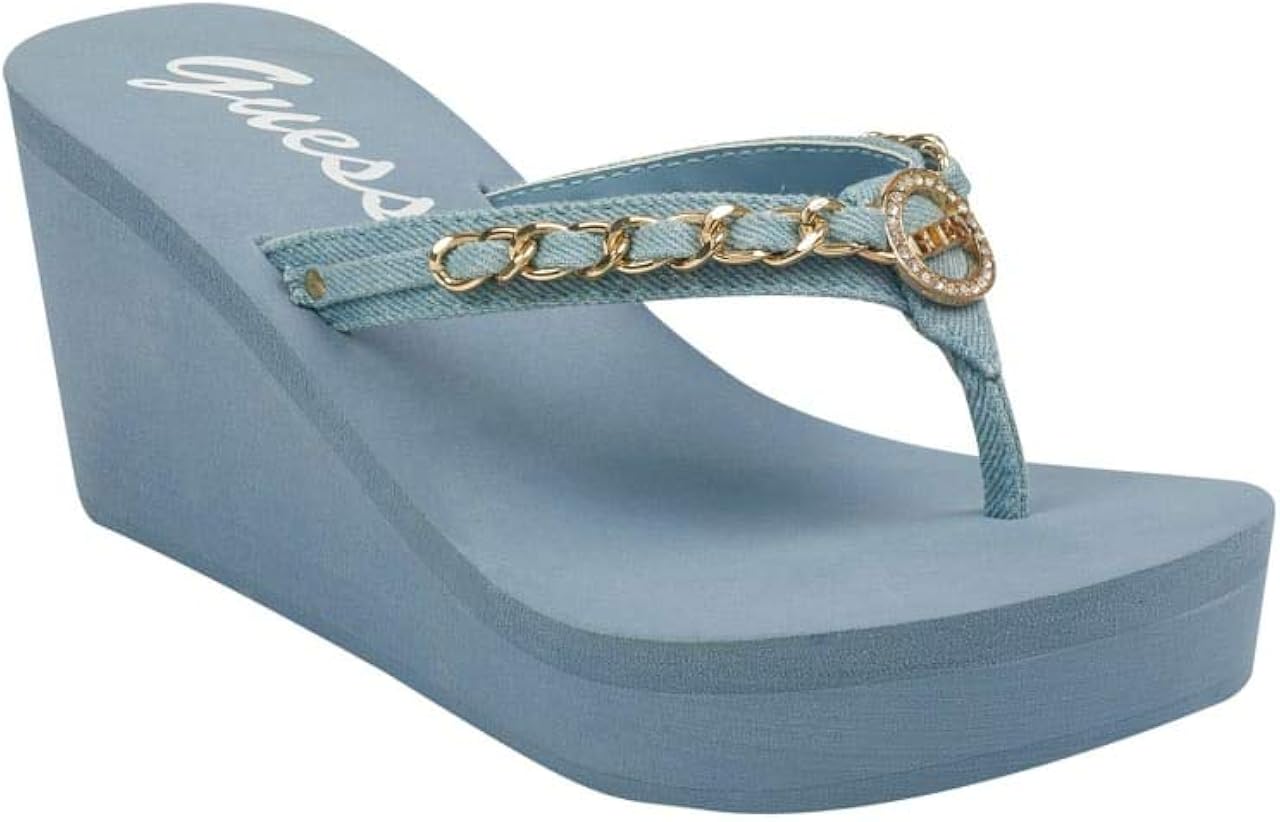guess flip flops with rhinestones