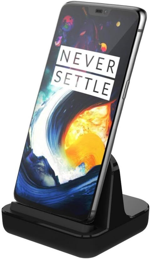 USB C Charge & Sync Desktop Dock Stand by CharmTek, Support Dash Charging for OnePlus 6T/5T/5/3T,Rapid and Fast Charging for Nexus 6P/5X, Huawei Mate 8/9 (Case Compatible,Cable and Plug not Included)
