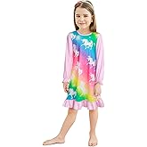 LQSZ Girls Nightgown Casual Dress Sleepwear 3-10 Years Pajamas Long Sleeve Nightgowns for Little Girls