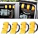 JeCar Roll Bar Grab Handles Grip Handle for Jeep Wrangler CJ YJ TJ JK JK JL JLU JT Sports Sahara Freedom Rubicon & Unlimited 1955-2020 4Pcs (Yellow)