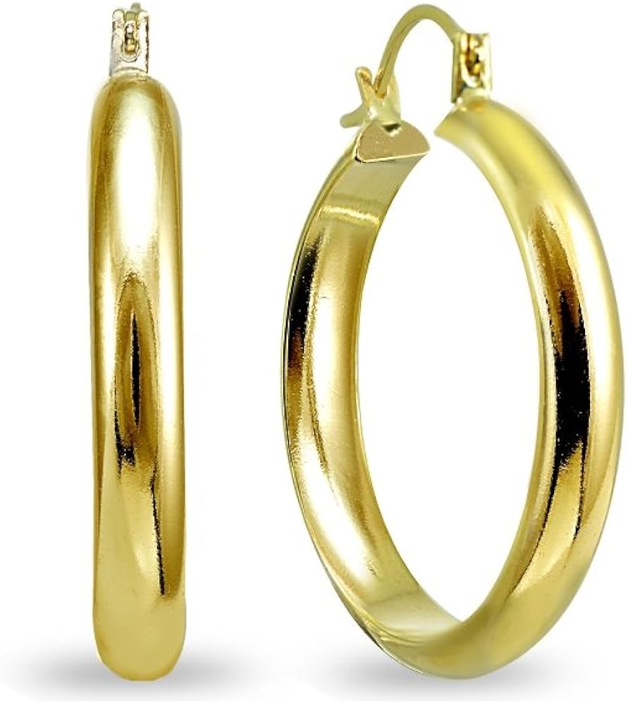 14K Gold 2x12mm Textured Twist Round Lightweight ClickTop Hoop Earrings
