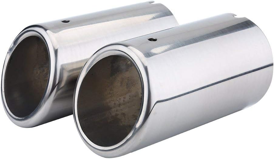 Radracing Exhaust Muffler Tail Pipe Tip Stainless Steel Compatible with Passat CC 2008 2009 2010 2011 2012 2013 2014 2015
