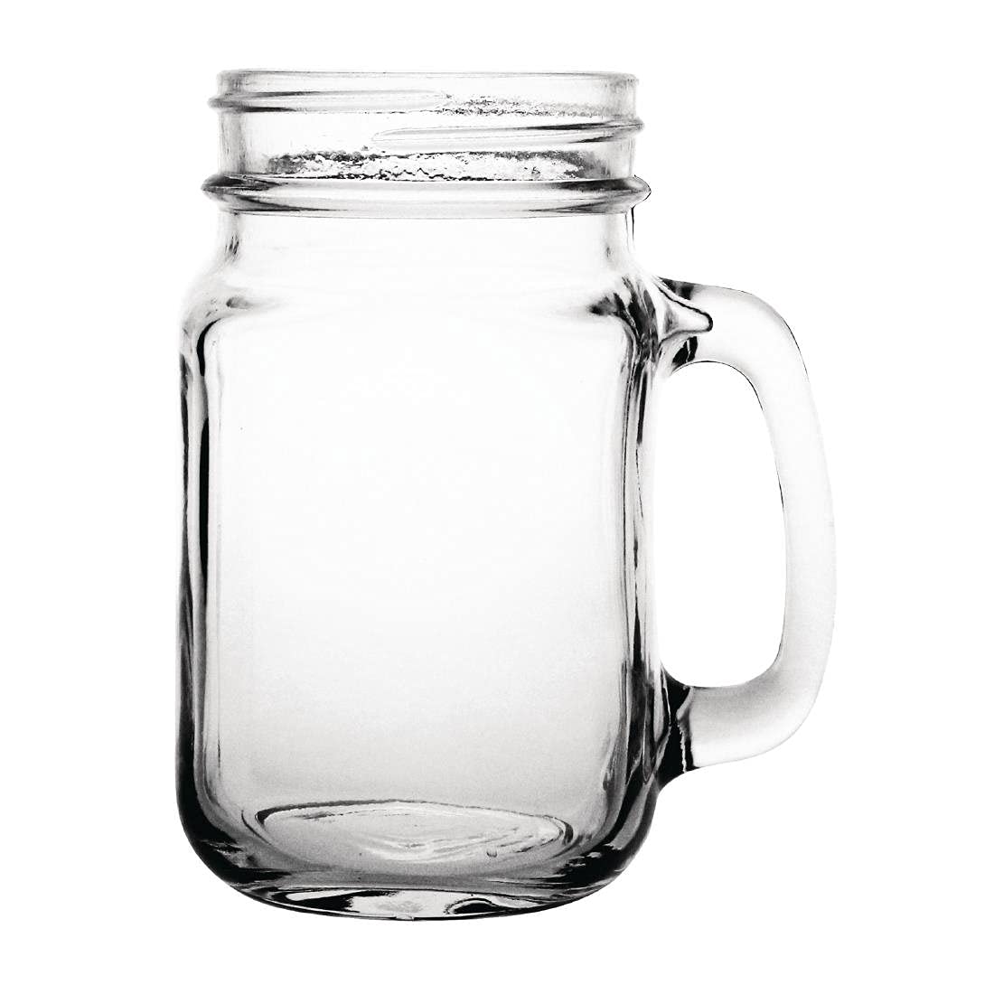 Olympia CE678 12x Handled Jam Jar Glasses 16oz 470ml Cocktail Beer Drinking Mugs