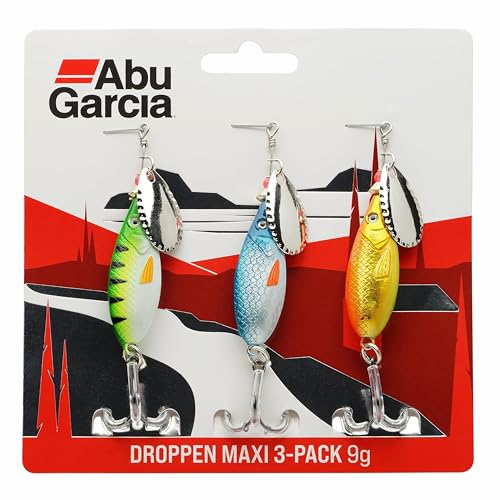 Abu Garcia Droppen Maxi 3-Pack Freshwater Fishing Spinners 7.5cm