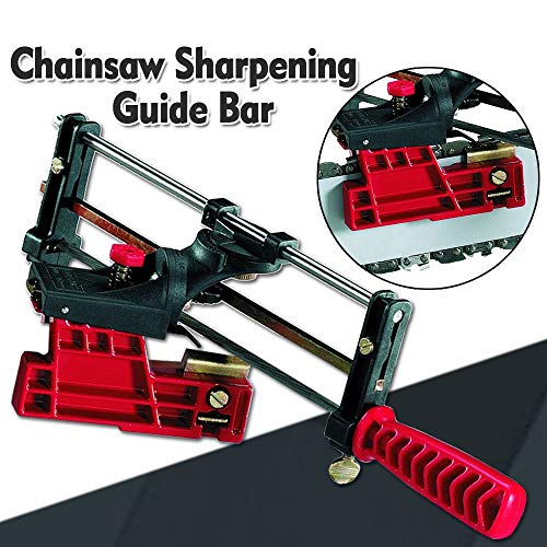 PROMOTOR Bar-Mount Chain Saw Sharpener, Manual Chainsaw Sharpening Filing Guide Bar