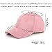 JOOWEN 6 Panel Faux Suede Leather Classic Adjustable Baseball Cap (Dark Pink)