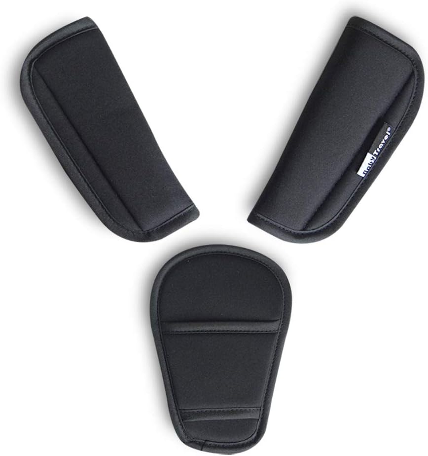 SeedFuture 3 Piece Baby Stroller Car Seat Strap Covers Crotch Pad Universal