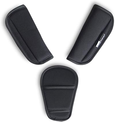 SeedFuture 3 Piece Baby Stroller Car Seat Strap Covers Crotch Pad Universal