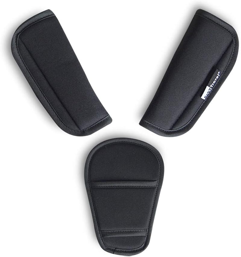 SeedFuture 3 Piece Baby Stroller Car Seat Strap Covers Crotch Pad Universal