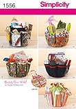 SIMPLICITY 1556 DRAWSTRING ORGANIZER W/ REMOVABLE ZIPPERED POUCH ~ SEWING PATTERN