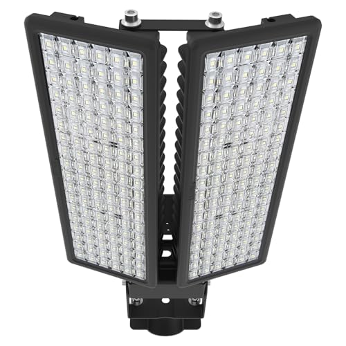 HOPEDAMAI 200 W Outdoor LED Spotlight with Adjustable 2 Heads, 28000 LM Street Light Mast Light Lamp 6500 K Floodlight Adjustable Angle IP67 Waterproof 230 V LED Street Light for Garden