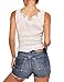 HaoDuoYi Womens Basic Ruffle Tie Crop Top Slim Top Tank