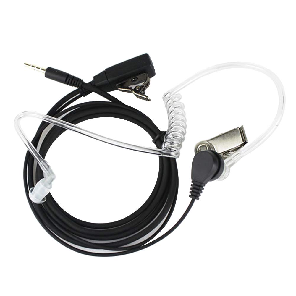 Air Tube Headset, 3.5mm Standard Plug PTT Headphones with Acoustic Tube Two-way Radio Headset Surveillance Headphone Microphone Compatible with most smartphones