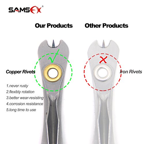 SAMS FISHING Pin on Reel & Combo Line Nipper Cutter Braid Snips - Fly Fishing Zinger & Line Nippers With Knot Tying Eye Cleaner Fast Tie Combo Tool (A072)