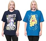 2-Pack Disney Plus Size T-shirts Eeyore & Winnie the Pooh Tigger Piglet Print