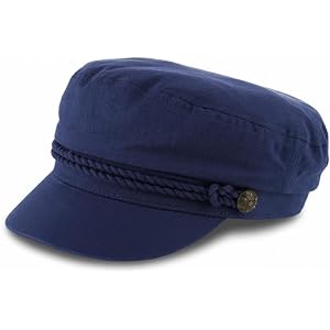 Unisex Greek Fisherman Hat 100% Cotton Sailor Cap Nautical Fiddler One Size