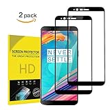 For OnePlus 5T Screen Protector, Mazdom[2-Pack]Tempered Glass Screen Protector [3D][Bubble Free][Crystal Clear][9H Hardness] for OnePlus 5T
