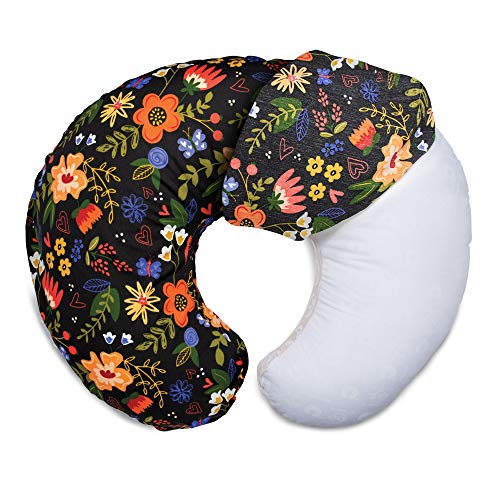Boppy Original Nursing Pillow Cover, Black Floral, Cotton Blend