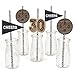 30th Milestone Birthday - Dashingly Aged to Perfection Paper Straw Decor - Birthday Party Striped Decorative Straws - Set of 24