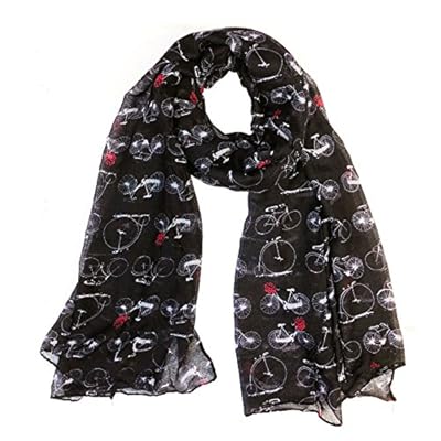 Wrapables Lightweight Vintage Bicycle Long Scarf Wrapables Lightweight Vintage Bicycle Long Scarf
