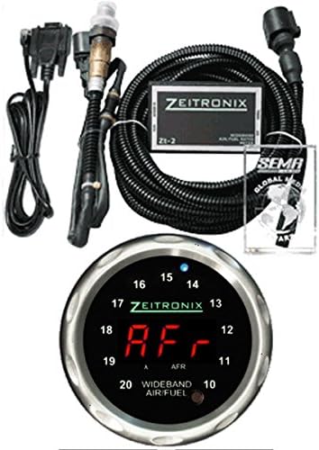 Zeitronix ZT-2 ZR-1 Red/Silver Wideband AFR Lambda Gauge &amp; Datalogging System Display Bundle