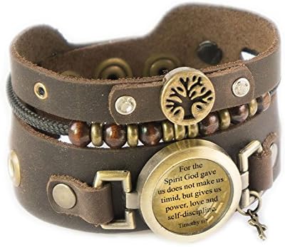 Rani Shoket Tree of Life Bracelet with Christian Scripture (small) - Timothy 1-7