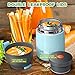 Vacuum Insulated Stainless Steel Food Jar,Portable Soup Thermos, Hot or Cold Food Jar (Blue)