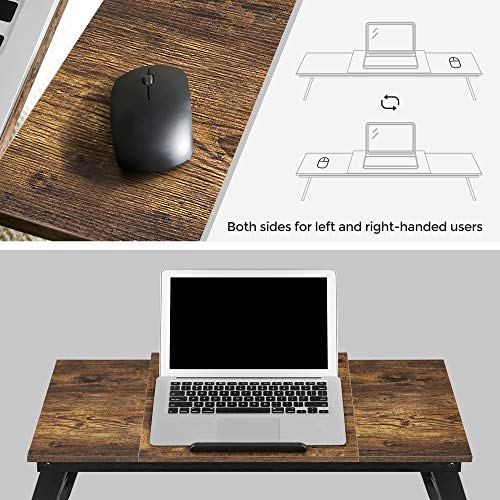 SONGMICS Laptop Desk, Bed Sofa Breakfast Tray, Adjustable Tilt Top