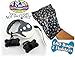 Matty's Pet Stop 680 Count (34 Rolls) Unscented Dog Waste/Poop Bags with 2 Dispensers - Black Paw Print Design