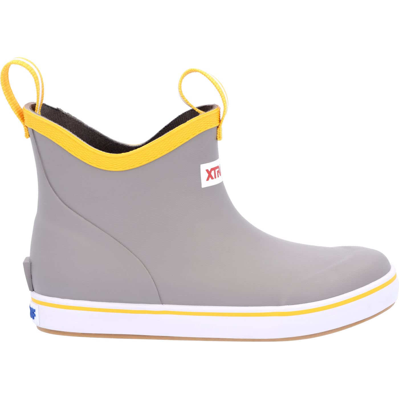 Xtratuf Kids Ankle Deck Boot, Gray/Yellow, Big Kid Size 6 Image