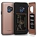 TORU CX Slim Galaxy S9 Wallet Case Pink with Hidden ID Slot Credit Card Holder Hard Cover for Samsung Galaxy S9 - Rose Gold