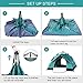 MIABOO Camping Tent 3-4 Person,Windbreak Automatic Pop Up UV Protection Backpacking Tent for Hiking Camping Outdoor,Waterproof Double Family Beach Tent with Carrying Bag