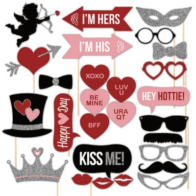 Valentines Day Photo Booth Props Party Favors Funny and Love Design ,Party Decorations Photo Booth Mustaches Lips Hearts etc.(27Pcs) (Valentine’s Day) Valentines Day Photo Booth Props Party Favors Funny and Love Design ,Party Decorations Photo Booth Mustaches Lips Hearts etc.(27Pcs) (Valentine’s Day)