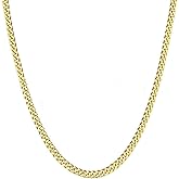FZTN Jewelry Mens Womens Cuban Link Chain 18K Gold Plated 3-6mm Stainless Steel Curb Necklace,Fashion Jewelry,Wear Alone or with Pendant,18-26 Inch