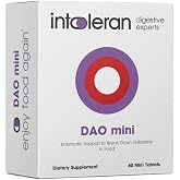 Intoleran DAO Mini Digestive Enzymes - 60 Tablets | Supplement for Histamine Intolerance &amp; DAO Deficiency, Healthy Histamine Levels, 30,000 HDU Pure Diamine Oxidase (DAO) Enzyme
