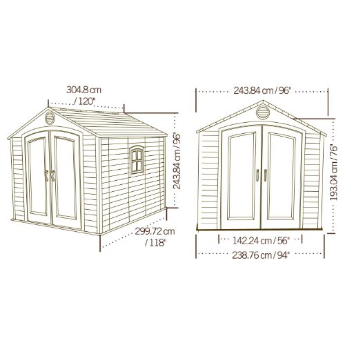 lifetime shed 6405 sentinel 8 x 10 ft discount outdoor